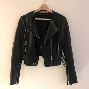 Black Faux Leather Jacket | Zara